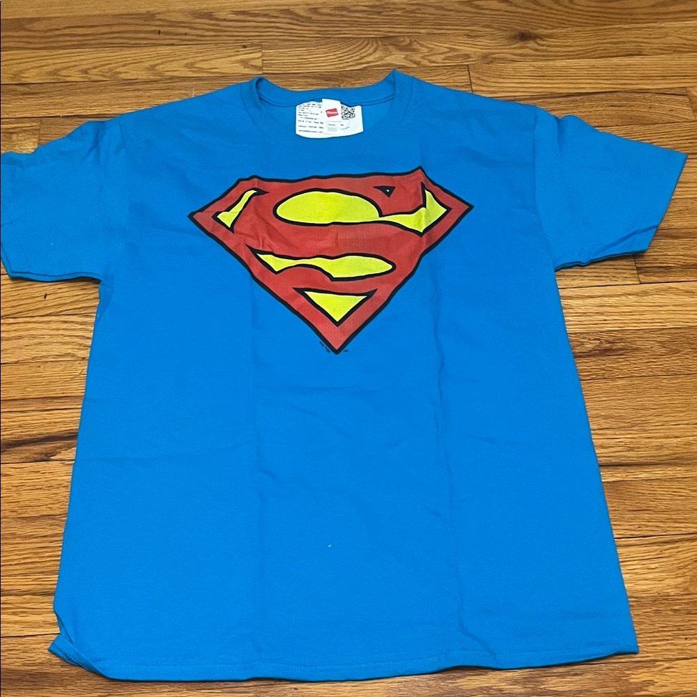 Hanes Blue Superman Logo Short Sleeve Tee